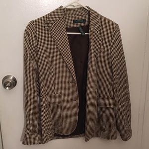 Ralph Lauren Blazer in brown houndstooth